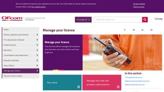 Manage your licence - Ofcom