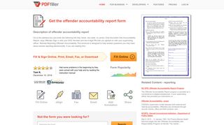 Offender Accountability Report - Fill Online, Printable, Fillable, Blank ...
