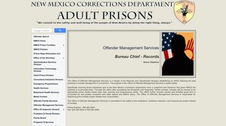 Offender Management Services - New Mexico Corrections Department
