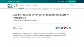 GTL Introduces Offender Management System Version 5.6