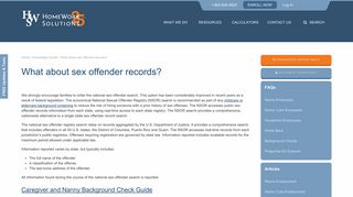 What about sex offender records? - HomeWork Solutions