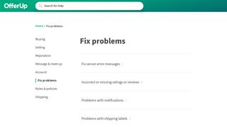 Fix problems - Buying & selling - OfferUp