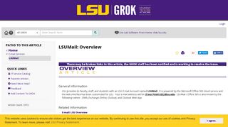 LSUMail: Overview - GROK Knowledge Base