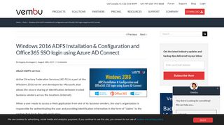 How To Install ADFS 2016 For Office 365 - vembu.com