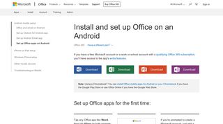 Install and set up Office on an Android - Office Support - Office 365