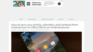 How to sync your emails, calendars, and contacts from Outlook.com or ...