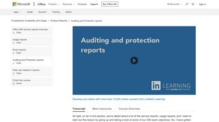 Auditing and Protection reports - Office 365