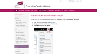 Frequently Asked Questions on Office 365 - Computing Services Centre
