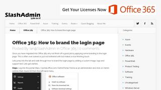 Office 365: How to brand the login page | SlashAdmin  Life in IT