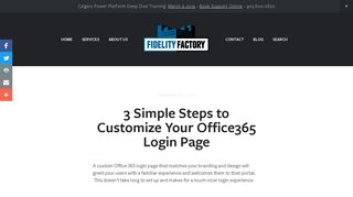 3 Simple Steps to Customize Your Office365 Login Page — Fidelity ...