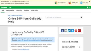 Log in to my GoDaddy Office 365 Dashboard | Office 365 from ...