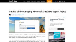 Get Rid of the Annoying Microsoft OneDrive Sign In Popup