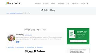 Office 365 Free Trial » Formotus