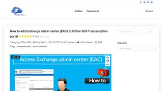 How to add Exchange admin center (EAC) to Office 365 P subscription ...