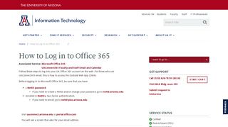 How to Log in to Office 365 | Information Technology | University of ...