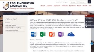 Office 365 / Overview - emsisd.com
