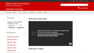 Office 365: Excel Online | Information Technology