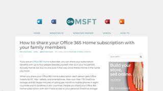 How to share your Office 365 Home subscription with your family ...