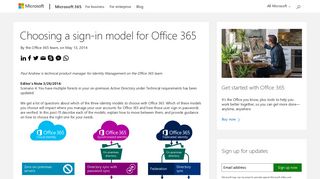 Choosing a sign-in model for Office 365 - Microsoft 365 Blog