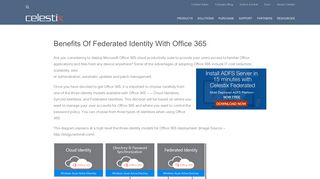 Benefits of Federated Identity with Office 365 - Celestix Networks