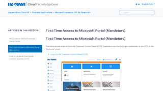 First-Time Access to Microsoft Portal (Mandatory) – Ingram Micro ...