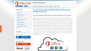 Free Microsoft Office Trial. - Microsoft Office 365 - 4Team Corporation