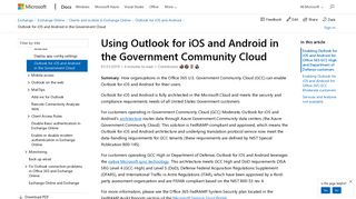 Using Outlook for iOS and Android in the Government Community ...