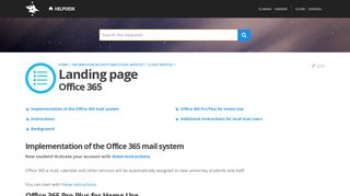 Office 365 | Helpdesk