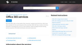 Office 365 services | Helpdesk