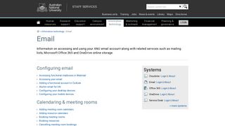 Email - Staff Services - ANU