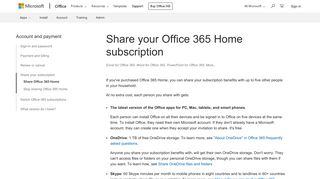 Share your Office 365 Home subscription - Office Support