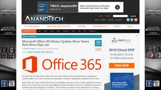 Microsoft Office 365 Home Update: More Users And More Sign-ins