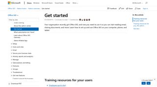 Get started with Office 365 for business | Microsoft Docs