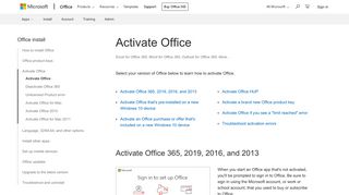 Activate Office - Office Support - Office 365