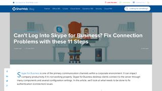 Can't Log Into Skype for Business? Fix Connection Problems with ...