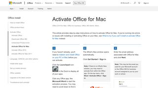 Activate Office for Mac - Office 365