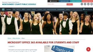 Microsoft Office 365 Available for Students and Staff - Montgomery ...