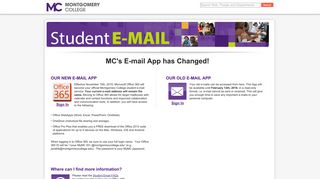 Student E-mail Home - Montgomery College