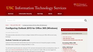 Configuring Outlook 2013 for Office 365 (Windows) | IT Services | USC