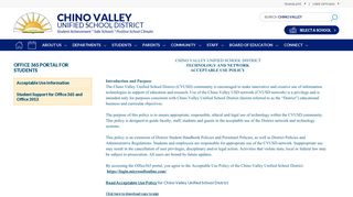 Office 365 Portal for Students - Chino Valley Unified School District