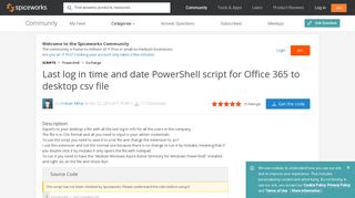 Last log in time and date PowerShell script for Office 365 to desktop ...