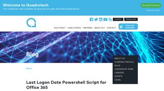 Last Logon Date Powershell Script for Office 365 - Quadrotech