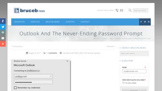Outlook And The Never-Ending Password Prompt | Bruceb News