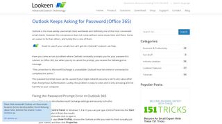 Outlook Keeps Asking for Password (Office 365) - Lookeen
