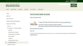Outlook Web Access | Shared Services