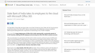 State Bank of India takes its employees to the cloud with Microsoft ...