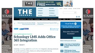 Schoology LMS Adds Office 365 Integration -- THE Journal