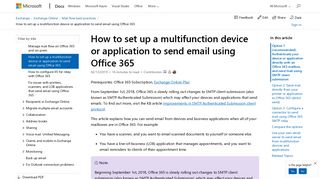 How to set up a multifunction device or application to send email ...