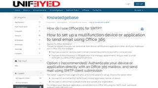 How do I use Office365 for SMTP? - Knowledgebase - Unifeyed LLC