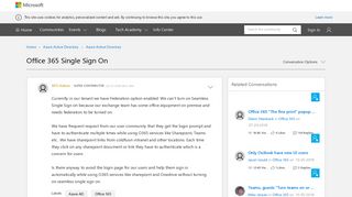 Office 365 Single Sign On - Microsoft Tech Community - 165842